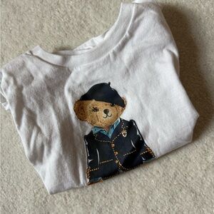 Polo Ralph Lauren White Tee with Bear Design